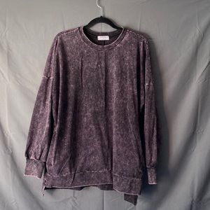 Zenana Slouchy Weekender Sweatshirt w/ Pockets - NWOT